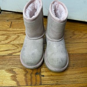 UGG Baby Pink Girls Glitter Boots
